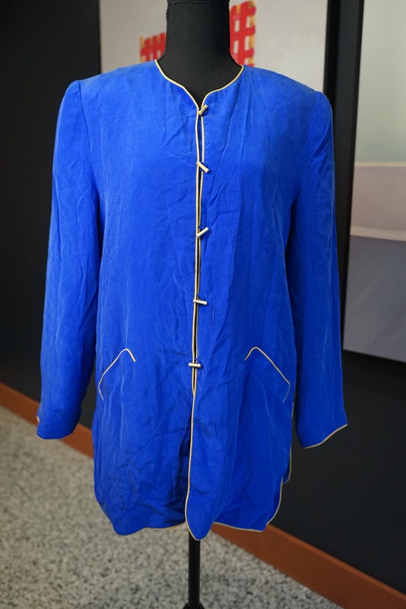 Vintage Shomy 100% Silk Blouse Jacket - image 2