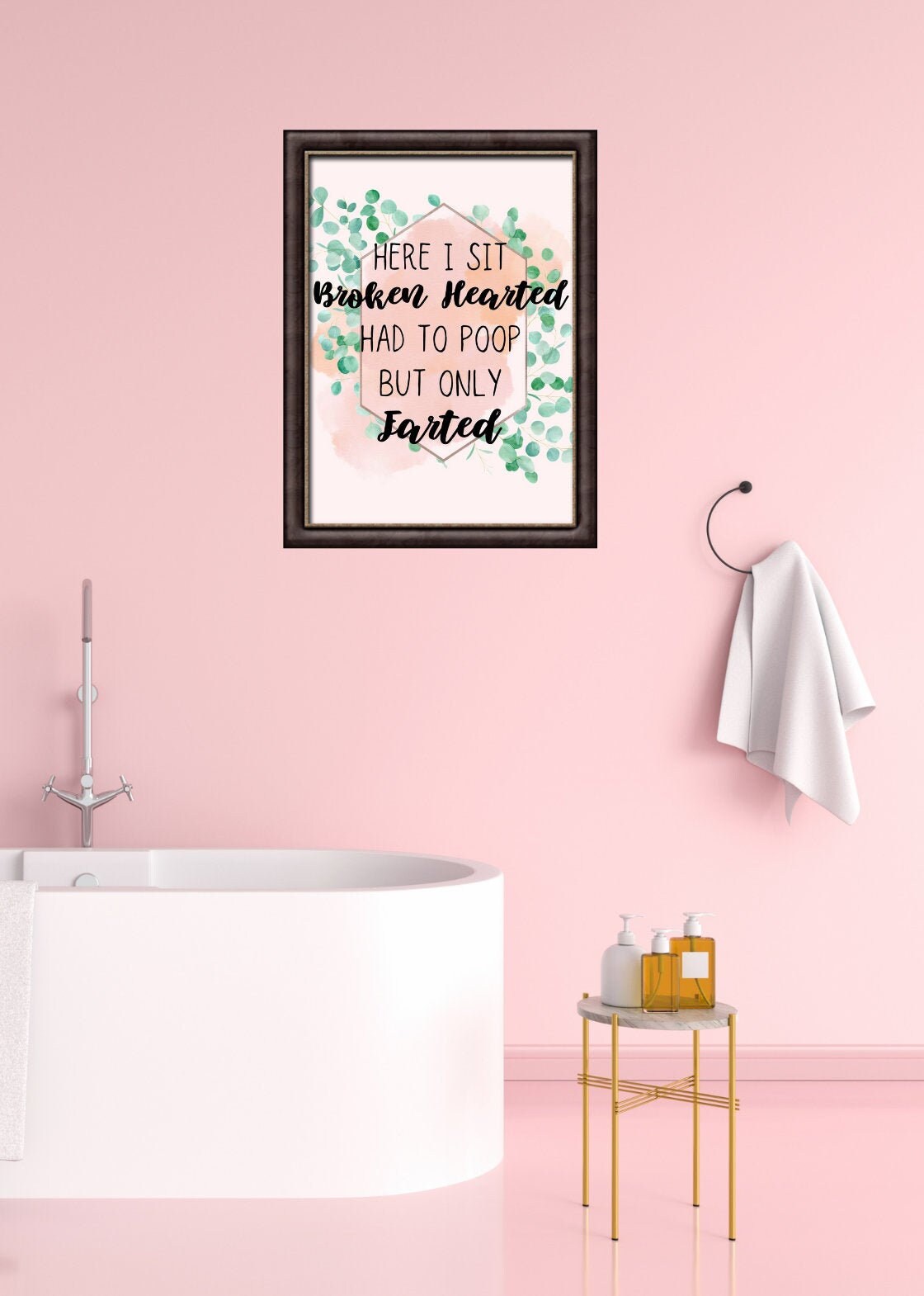 Here I sit broken hearted. Bathroom Wall Decor Printable 11x14 Home ...