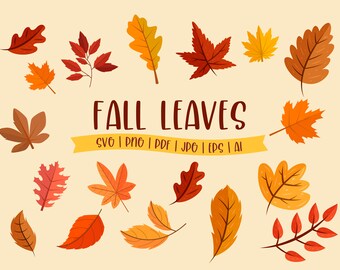 Fall Leaves Svg, Fall svg, Fall leaf svg bundle, Fall png, clipart, Cut files for Cricut, Glowforge files, Silhouette pdf eps png ai jpeg