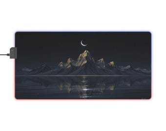 Mountainscape LED Gaming Mouse Pad | RGB Backlit Desk Mat