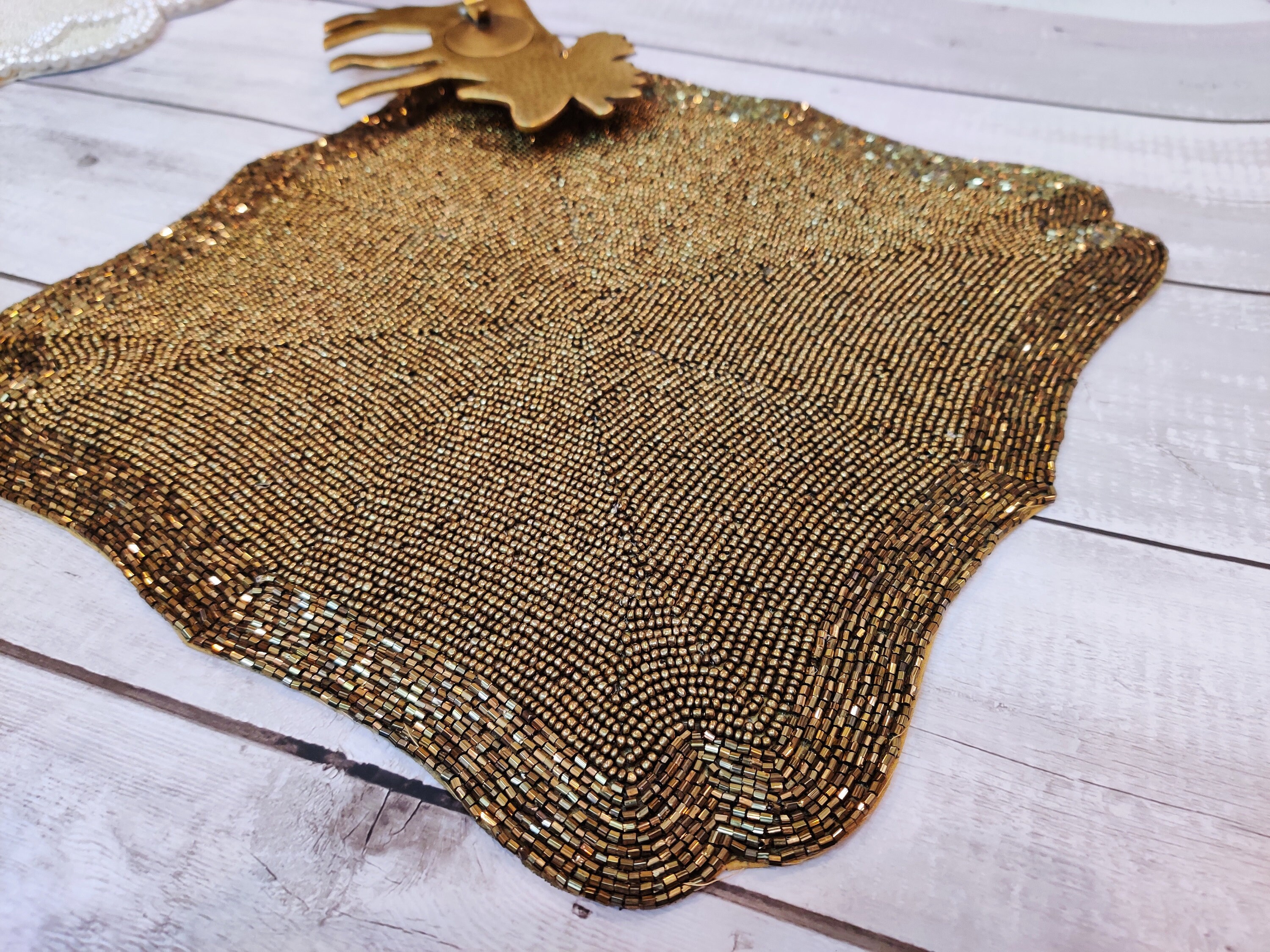 Handmade beaded round placemats luxury table mats elegant Etsy