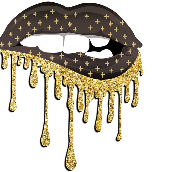 Glitter Melting Dripping Lips Sublimation File, Best Selling, Craft File, Print at home, Sticker File, Trending, PNG