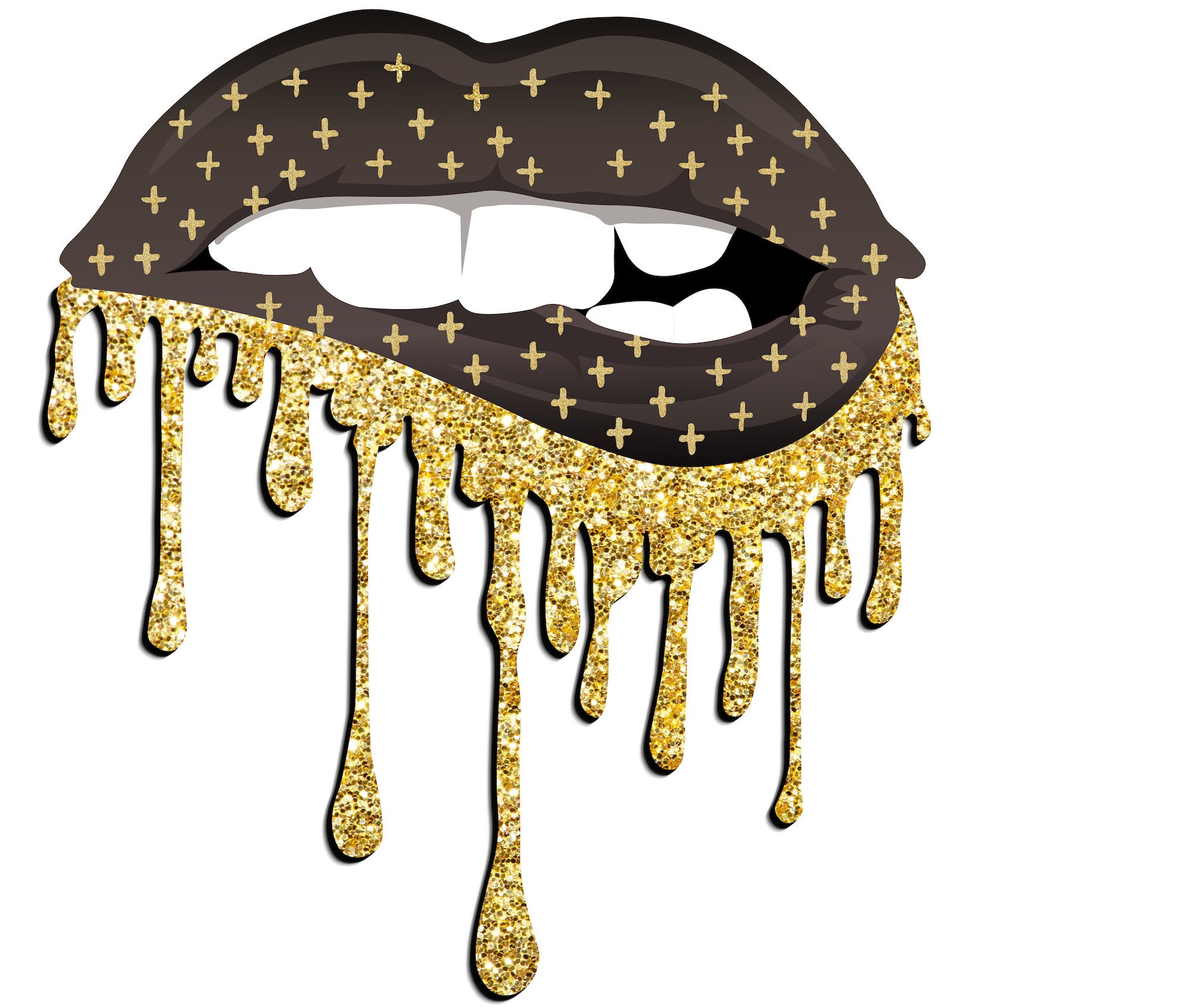 Louis Vuitton Lips Drip Fashion Wall Art Print