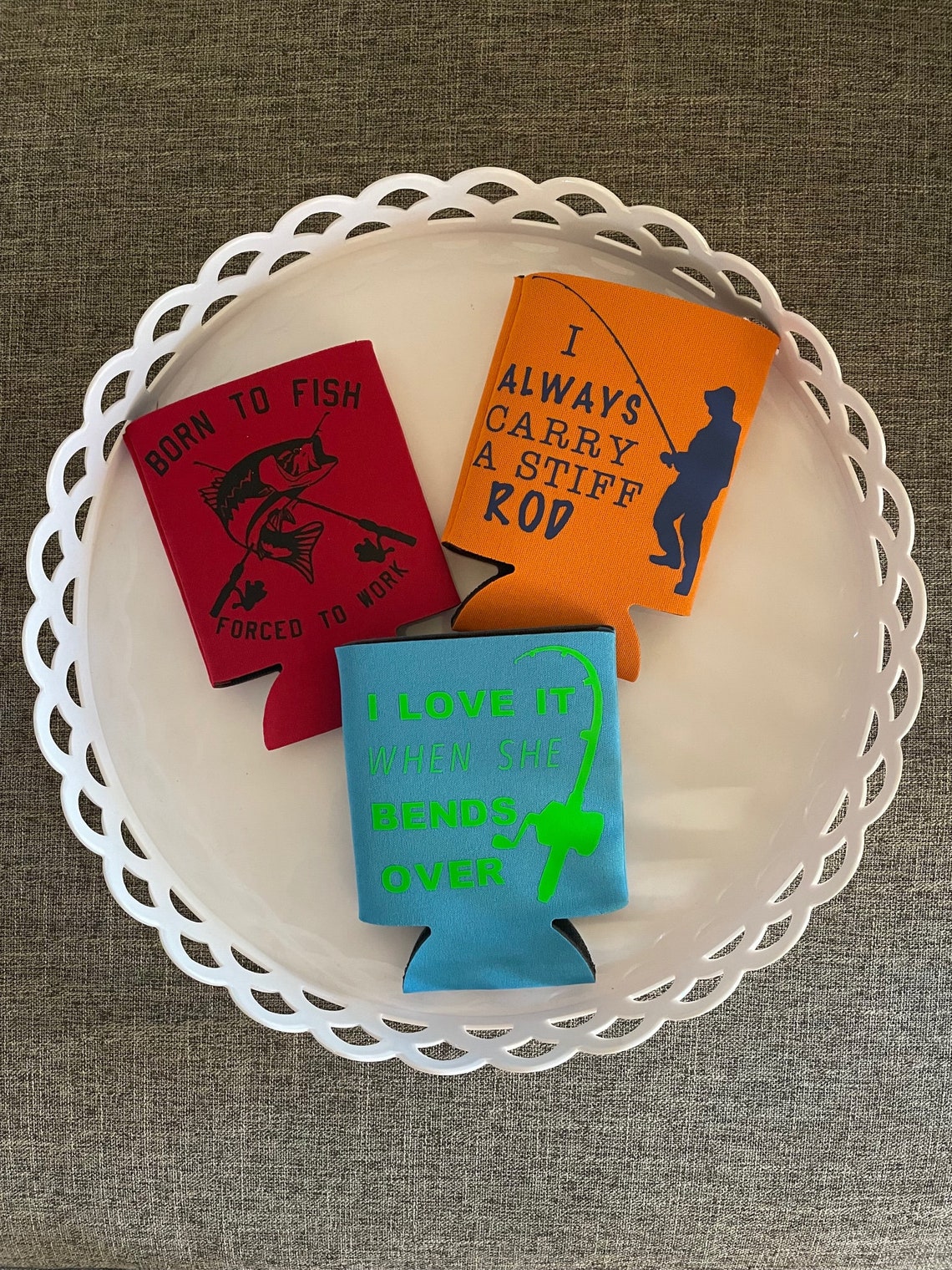 Personalized Fishing Koozies beer cooler Etsy