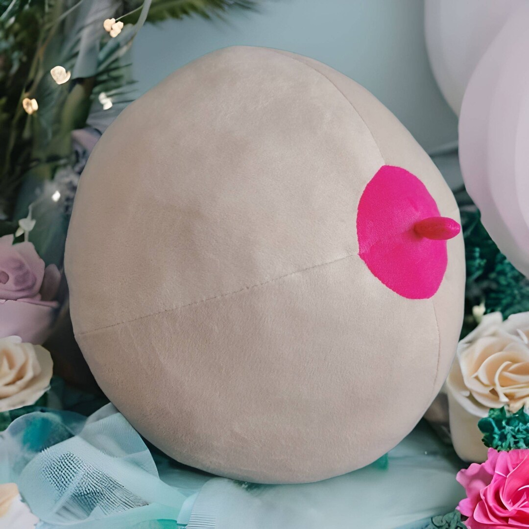 Boob Pillow, Velvet Breast Pillow, Funny Pillow, Gift for Him, Female