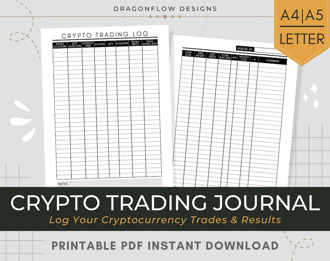 Crypto Trading Journal Printable | Cryptocurrency Purchase Ledger PDF  Template to Track Transactions, Transfers, Coin Prices, Results, Notes -  Etsy