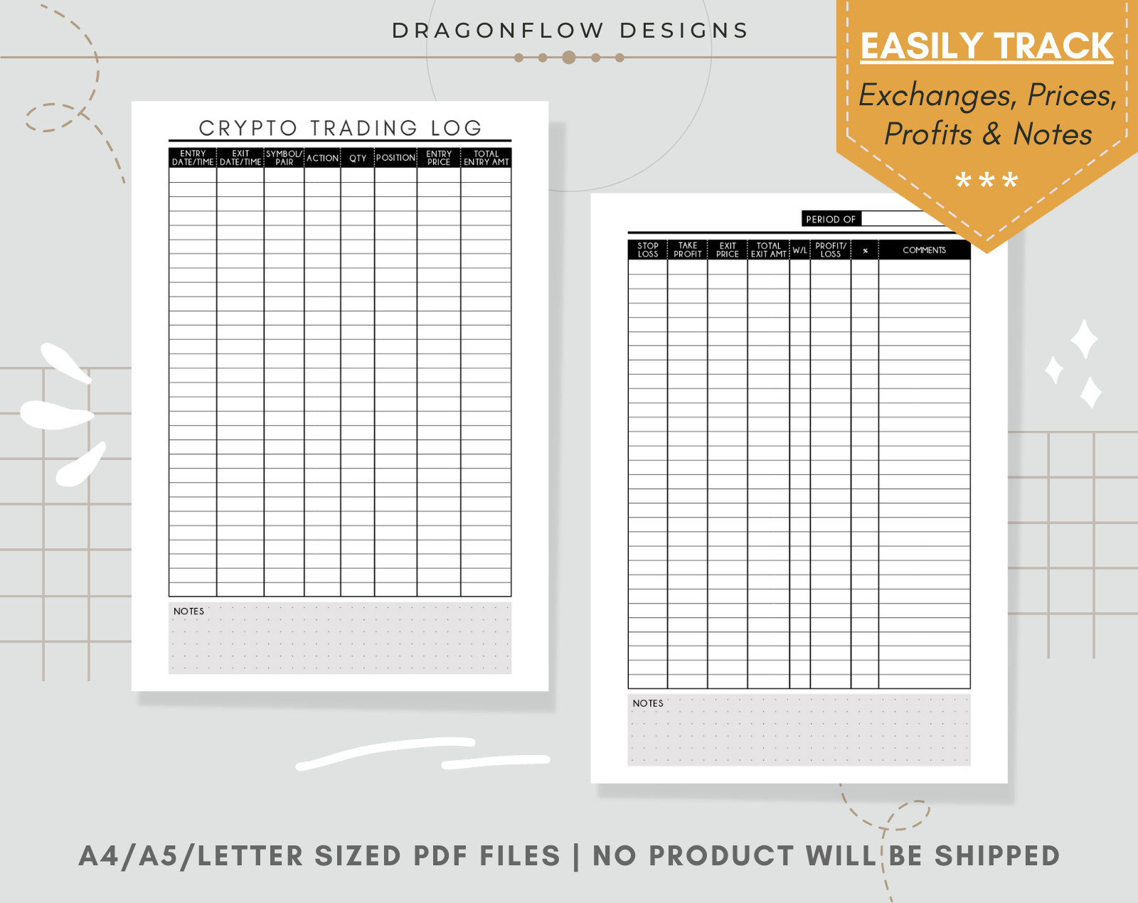Crypto Trading Journal Printable | Cryptocurrency Purchase Ledger PDF  Template to Track Transactions, Transfers, Coin Prices, Results, Notes -  Etsy