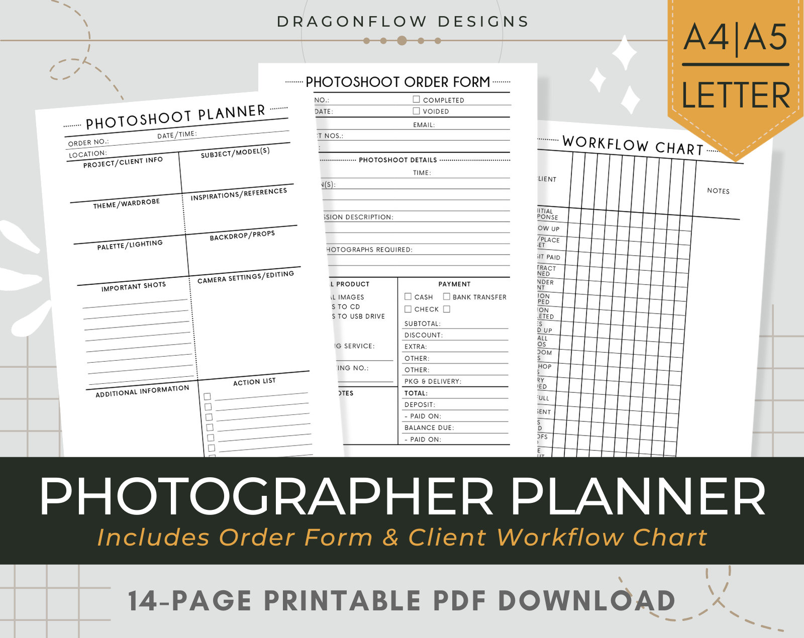 Photographer Planner Printable | Photography Journal PDF Template ...