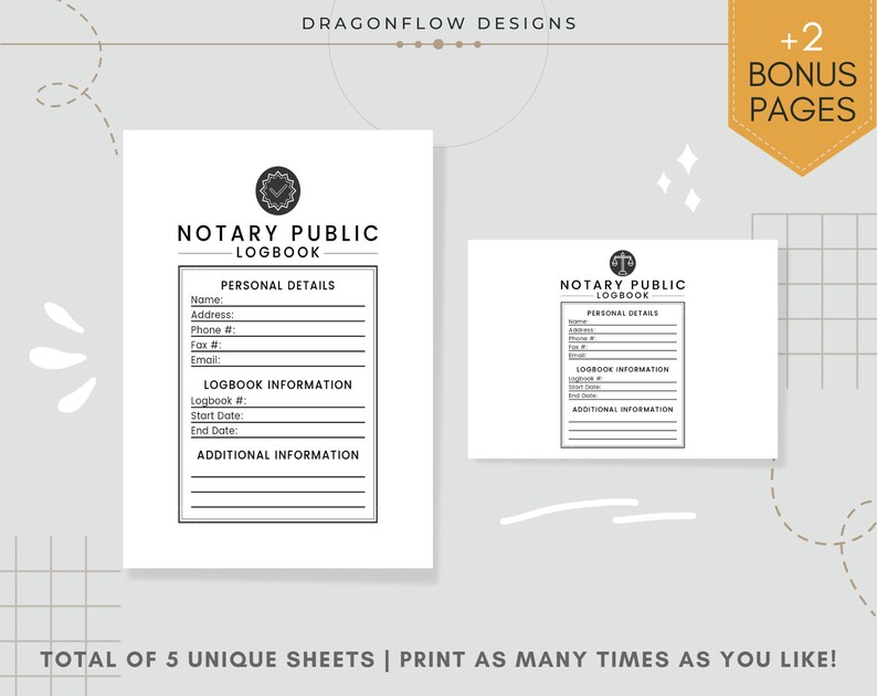 Pdf Printable Notary Journal Customize And Print