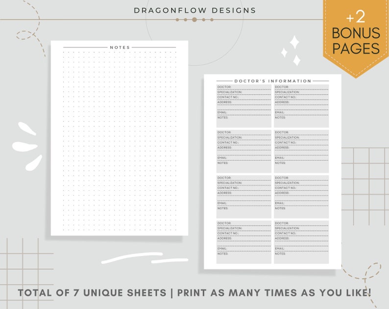 Migraine Tracker Printable Template Headache Journal PDF Download