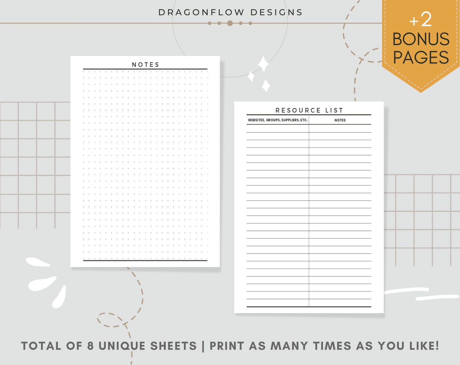 3D Printing Log Printable Download, Record Project Details, Print ...