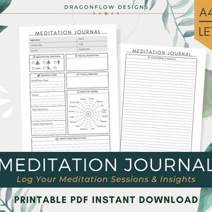 Può includere: Diario di meditazione stampabile con un design in bianco e nero. Il diario include sezioni per il metodo, la posizione, la guida, la posizione di meditazione, la data, l'ora, la durata, la concentrazione/intenzione, le osservazioni, gli strumenti/mantra, la ruota delle emozioni e la gratitudine/riflessione. Il diario include anche una sezione per le scoperte e le intuizioni.