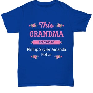 This grandma belongs to, personalized grandma t-shirt, gift for grandma