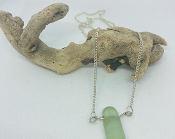 Sea Glass Pendant Necklace: Sterling Silver, Durham Coast Jewelry jewellery