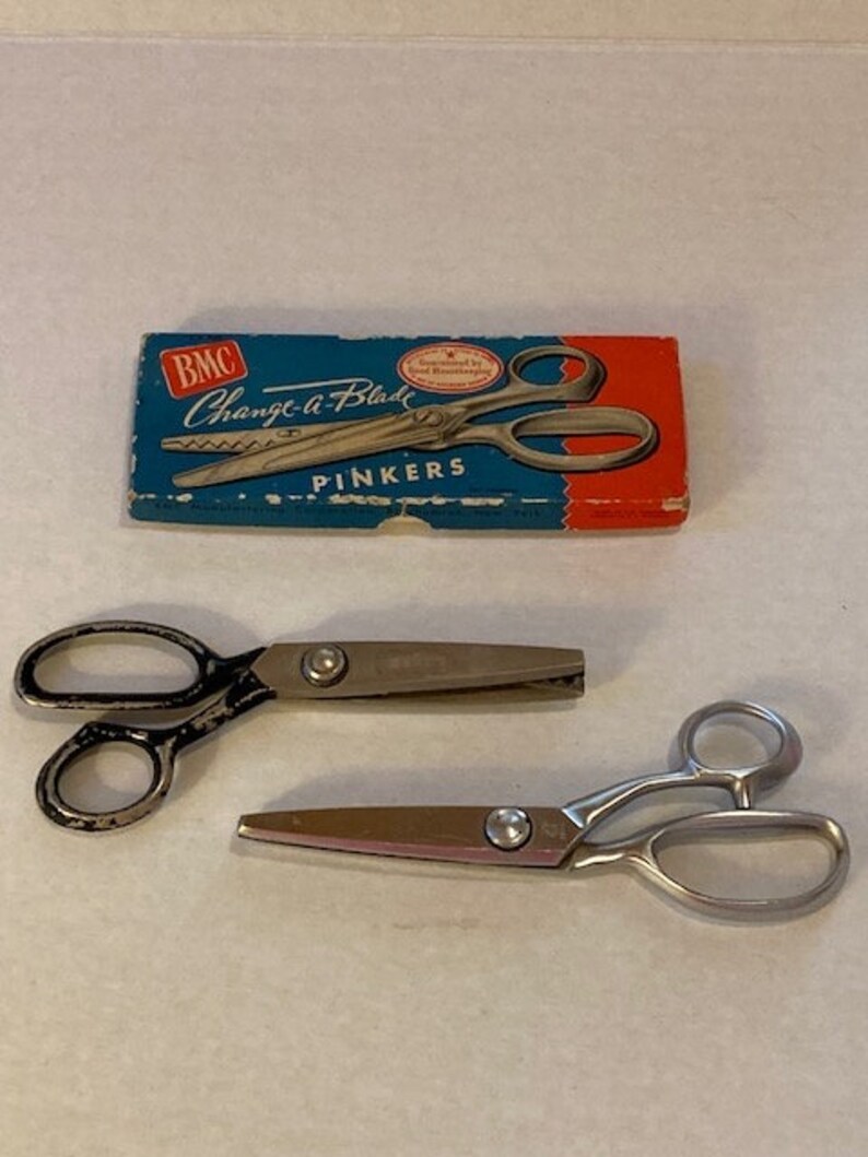 Vintage Pinking Shears Scissors for Crafting Zigzag Cutting Lot of 2 ...