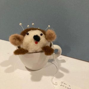 Handmade Felted Hedgehog Pincushion Gift For Sewer Cute Pincushion Sewing Gift Idea Wool Dry Needle Pincushion Handmade Pincushion