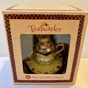 Vintage 2003 Boyds Bears Missy Teabearie Miss You Bunches Figurine NEW in Box, Vintage The Boyds Collection Teabearies