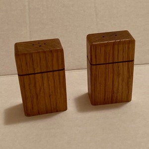 Vintage Wooden Salt and Pepper Shakers - Mid Century Modern MCM