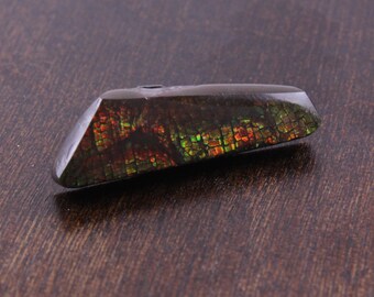 Ammolite- Alberta Natural Ammolite Freeform- Canadian Ammolite Fossil- Alberta Fossil - Epoxy top Ammolite 16.45Cts