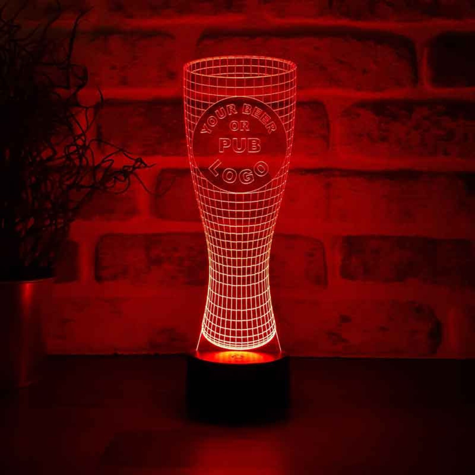 3D Beer Glass Led Table Lamp. Optical Illusion. Modern Night Etsy