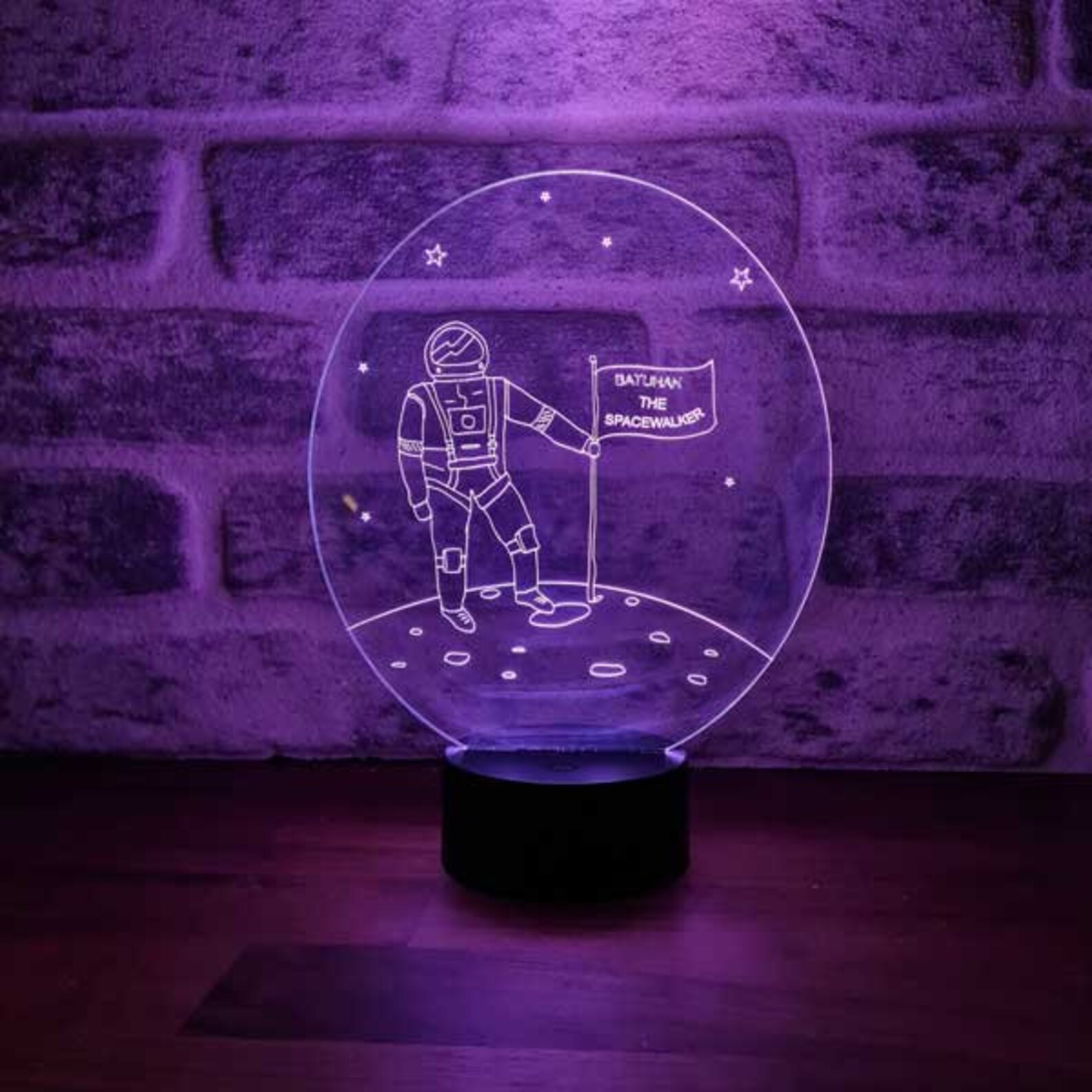 Astronaut Led Night Light. Optical Illusion. Modern Night Etsy