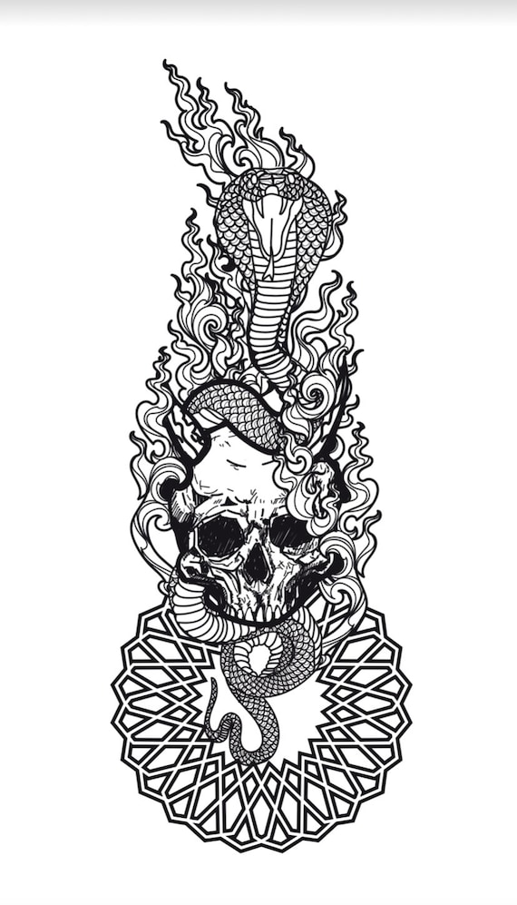 Tattoo Coloring Pages for Adults and Teens Etsy