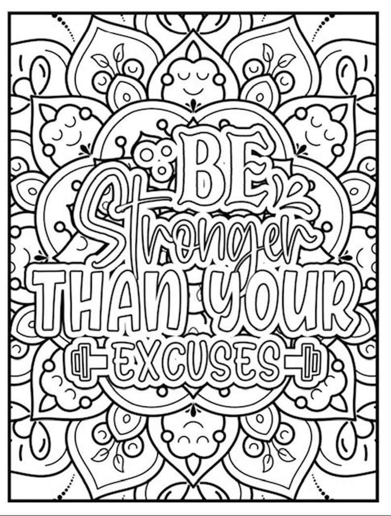 Printable Motivational Coloring Pages - Etsy