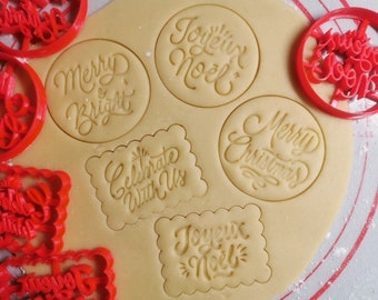 "Christmas Message" Cookie Cutters French/English