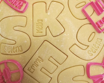 Customizable Letters and Numbers Cookie Cutters