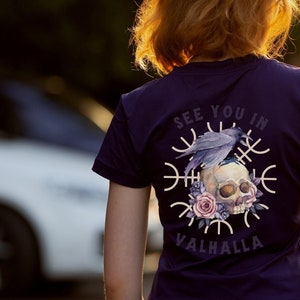Valhalla Viking T-Shirt, See you in Valhalla Shirts, Viking Raven Shirt, Vegvisir Shirt, Nordic Mythology Gift