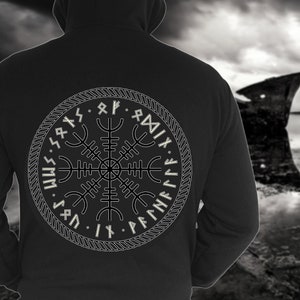 Viking Zipper Vegvisir | Valhalla Sweatshirt | Nordic Mythology
