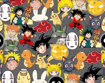 Anime Fabric Etsy
