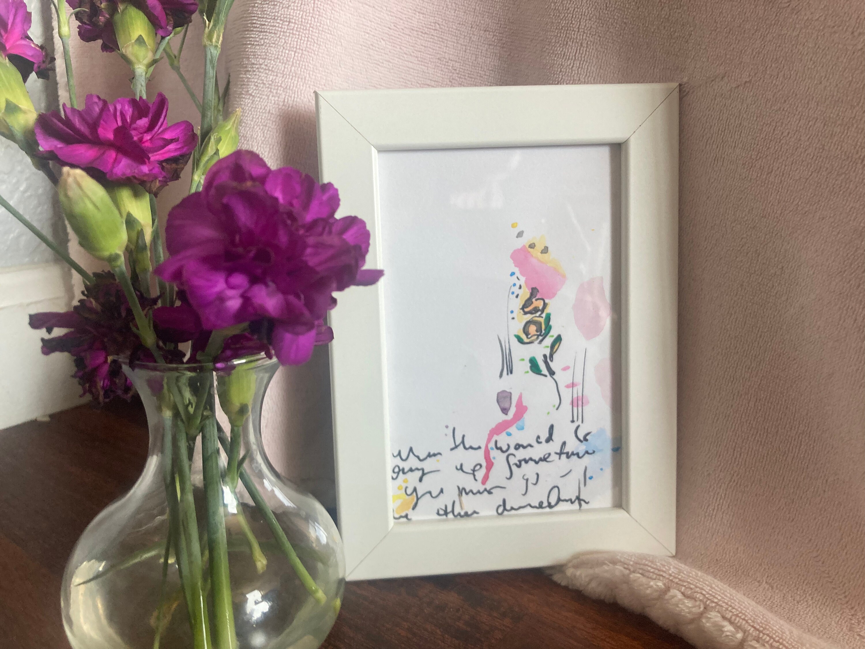 Bohemian framed wall art one of one mixed media. | Etsy