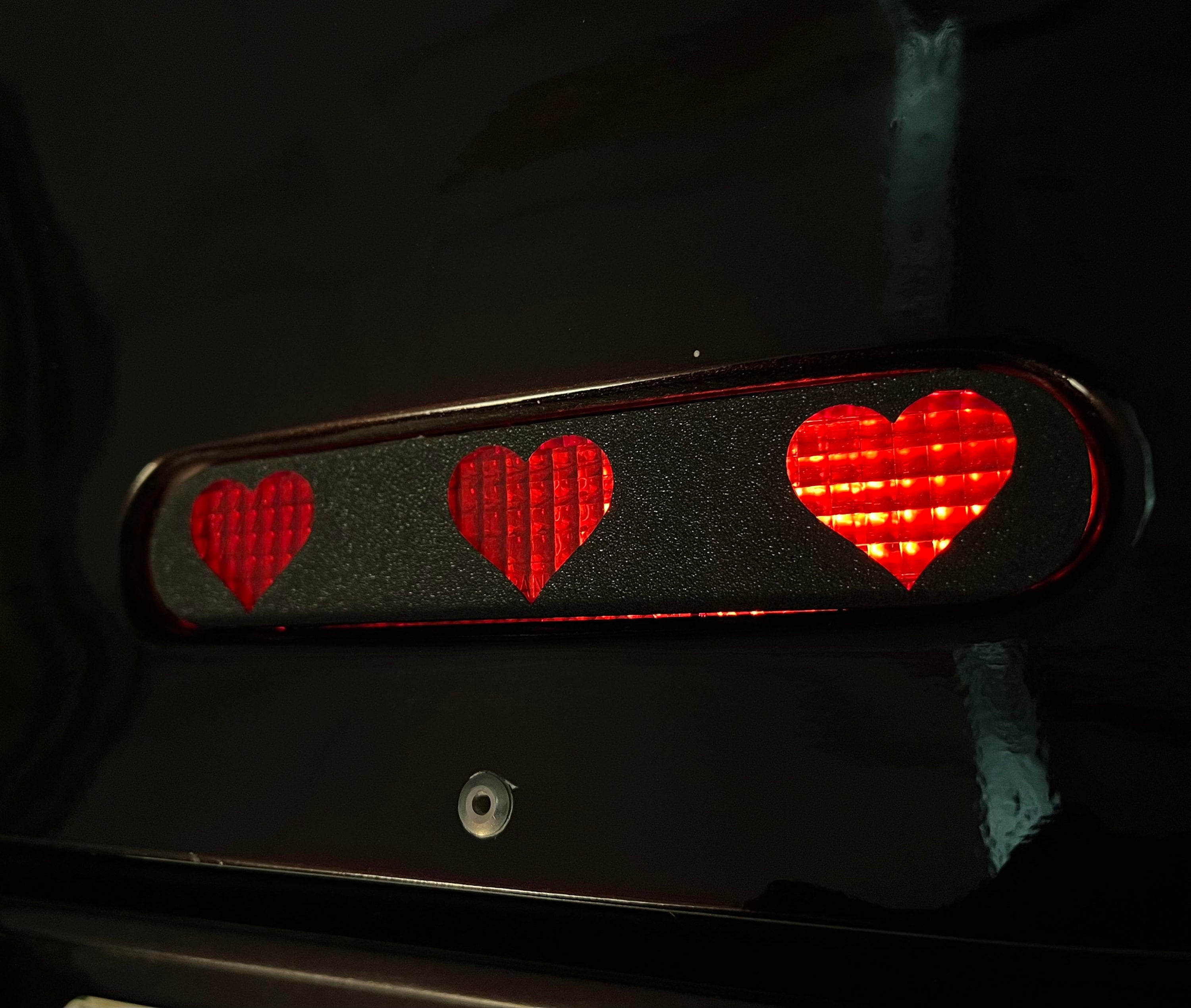 3D Printed Three Hearts Third Brake Light Cover for Miata 1989-1997