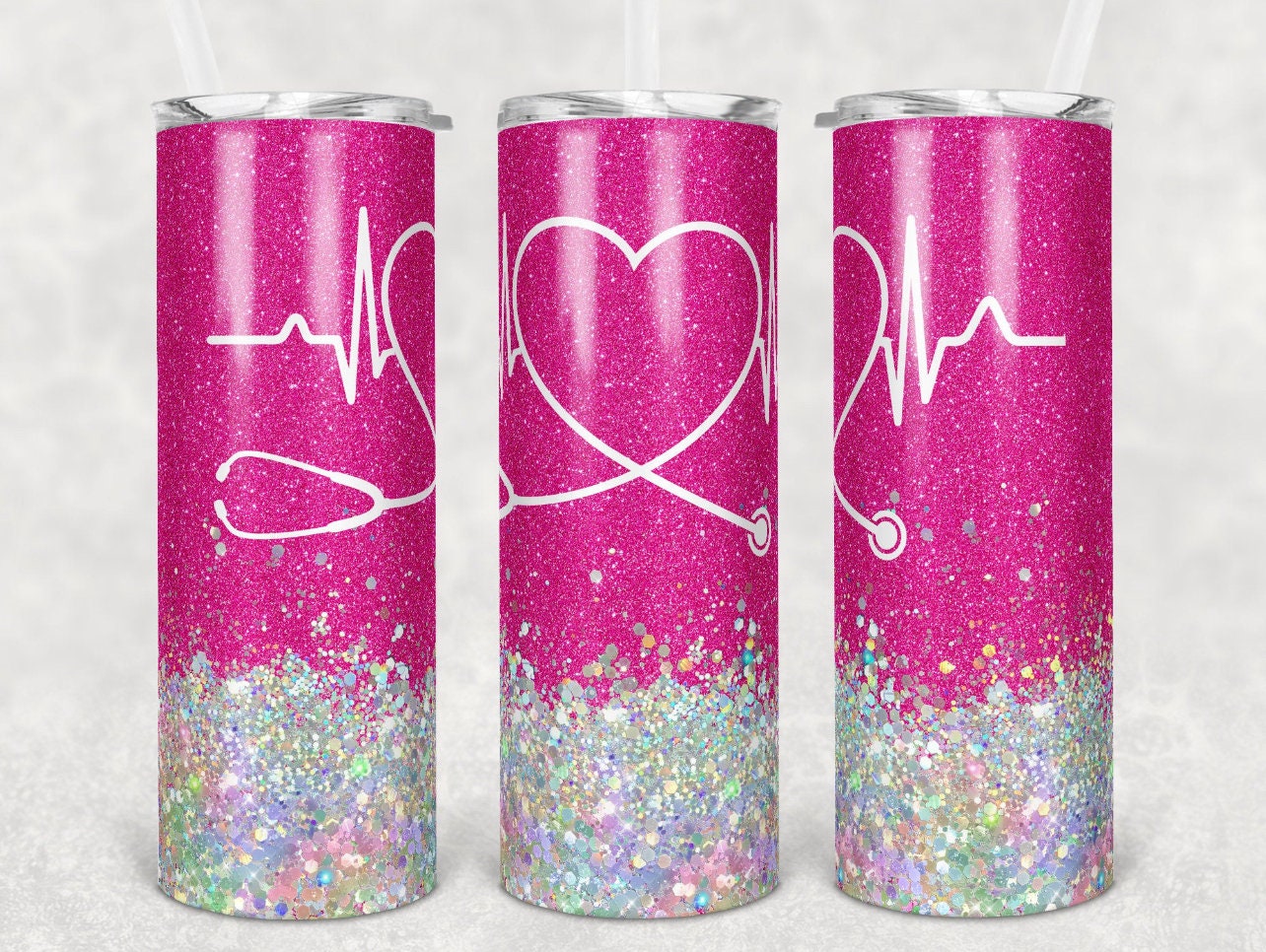 Nurse 20oz tumbler can be personalized with a name. Etsy