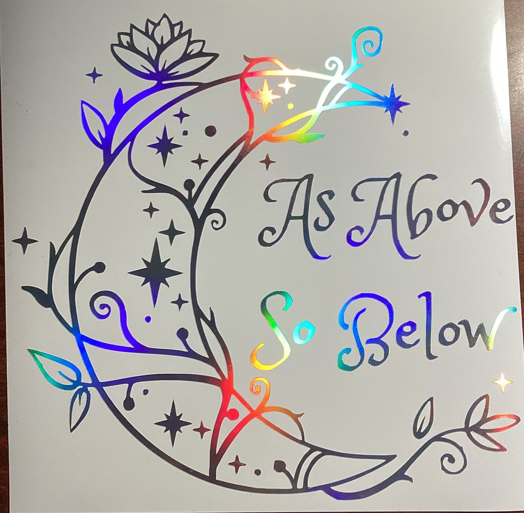 As Above so Below Wiccan Car Decal Etsy