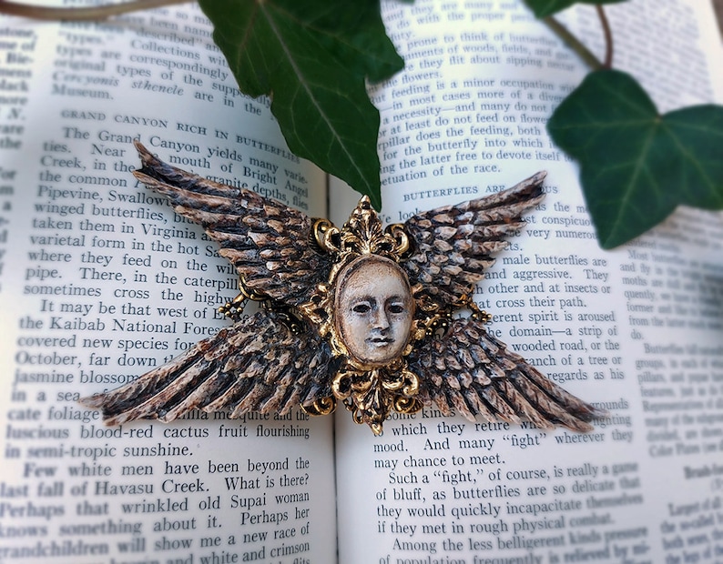 Guardian Angel Brooch: Art Object Handmade Jewelry - Etsy