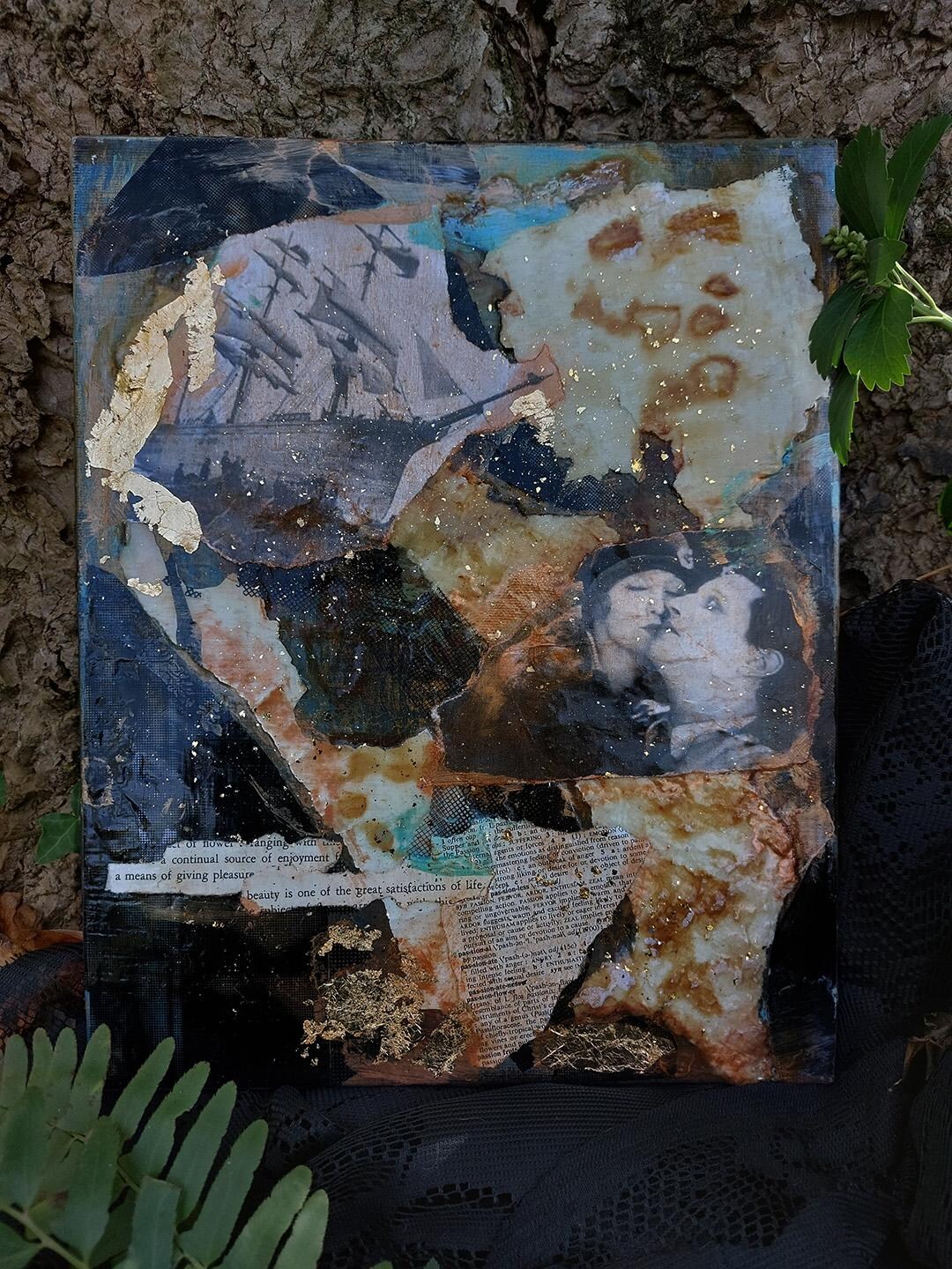 Original OOAK Collage Painting: Abstract Mixed Media Wall Art - Etsy