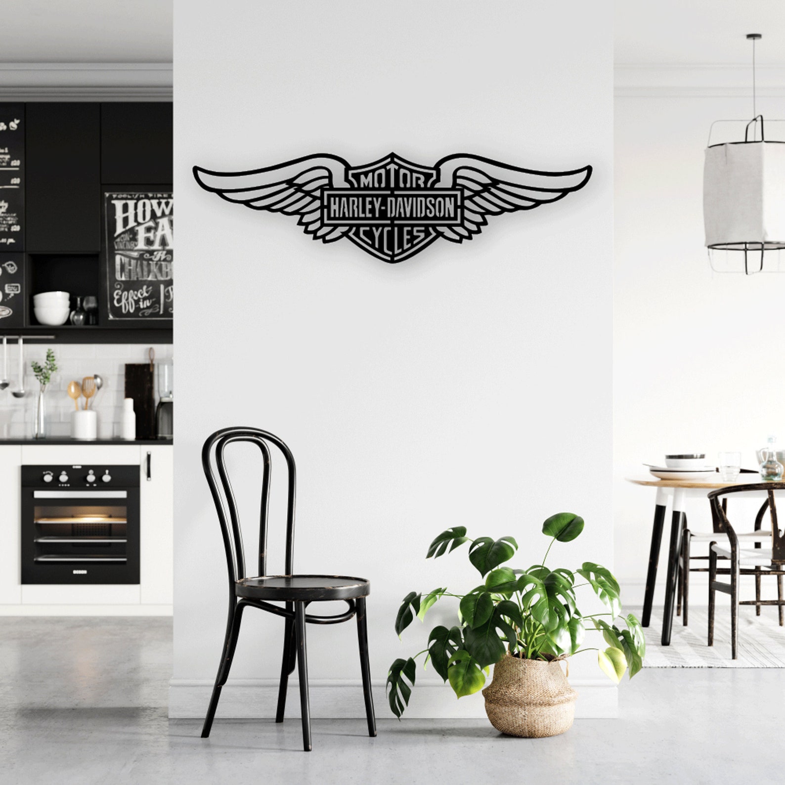 Harley Davidson Motorcycle Laser Cut Dxf Files Wall Sticker Etsy