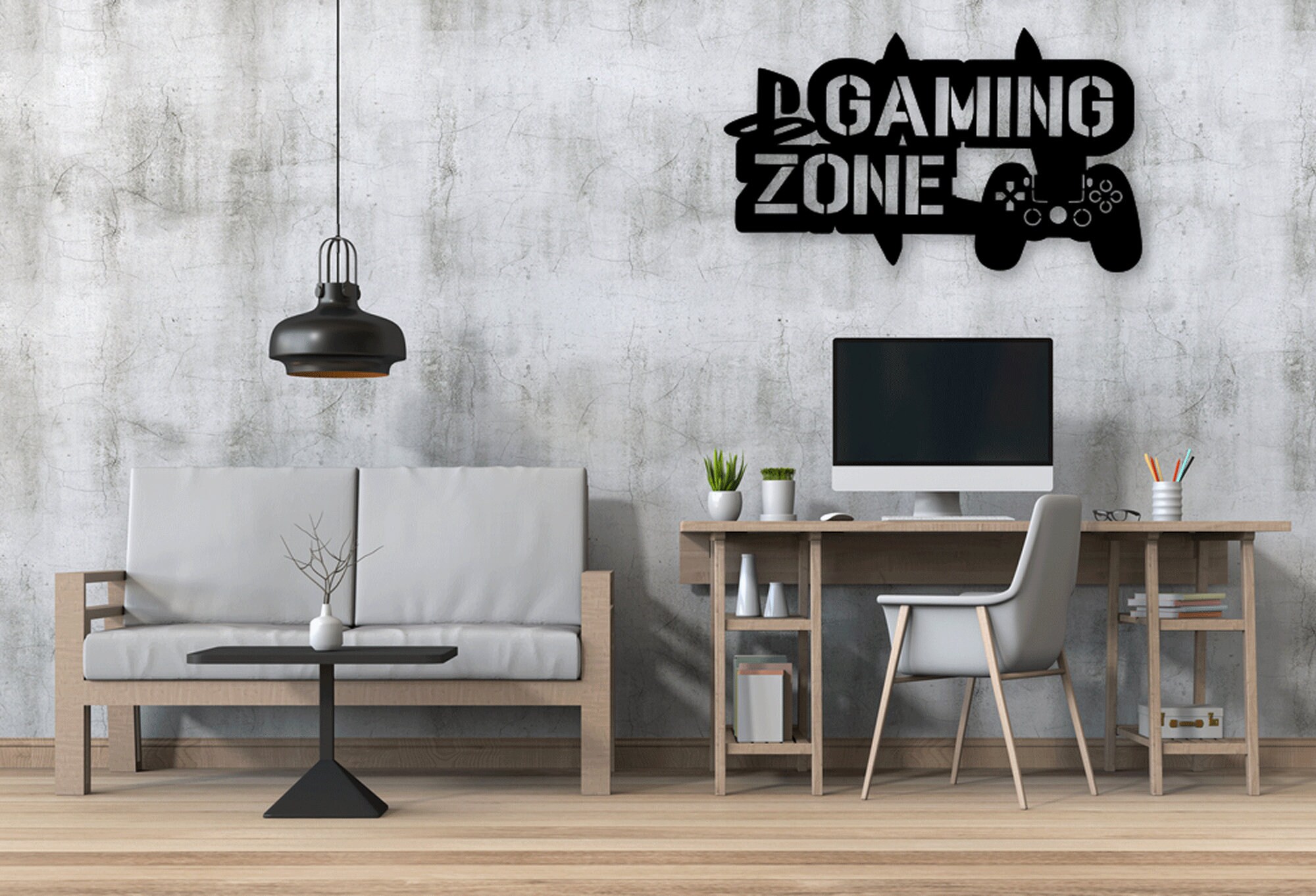 Gaming Zone Gaming Game Laser Cut Svg Dxf Files Wall Sticker Etsy Canada