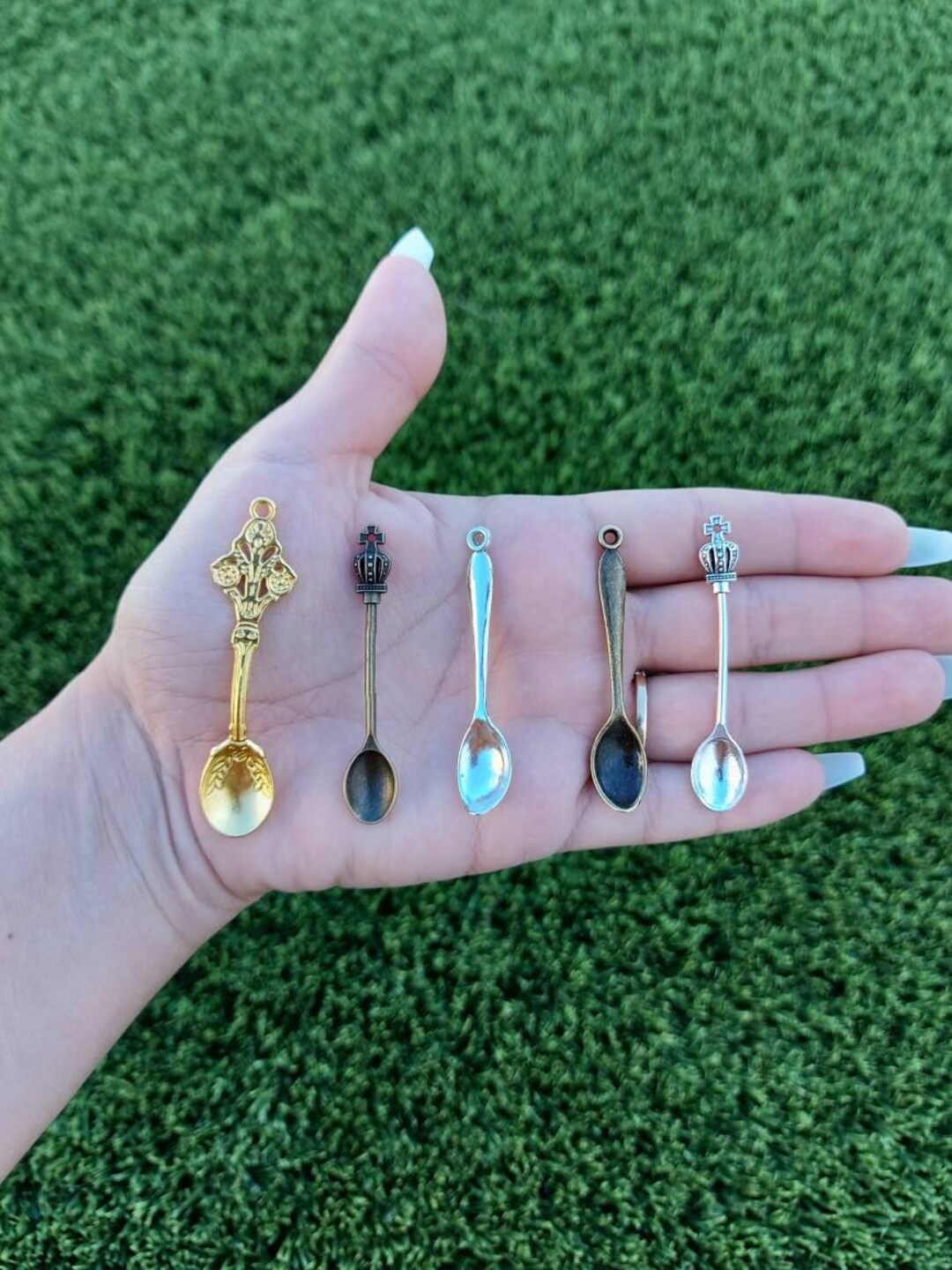 Set of 5 Handmade Assorted Tiny Spoons Mini Spoons Cute Etsy