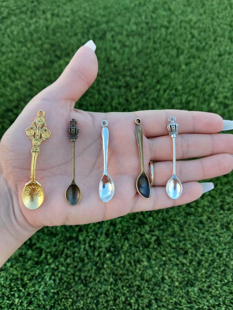 Set of 5 Handmade Assorted Tiny Spoons Mini Spoons Cute Etsy