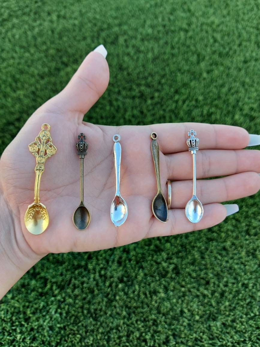 Set of 5 Handmade Assorted Tiny Spoons Mini Spoons Cute Etsy