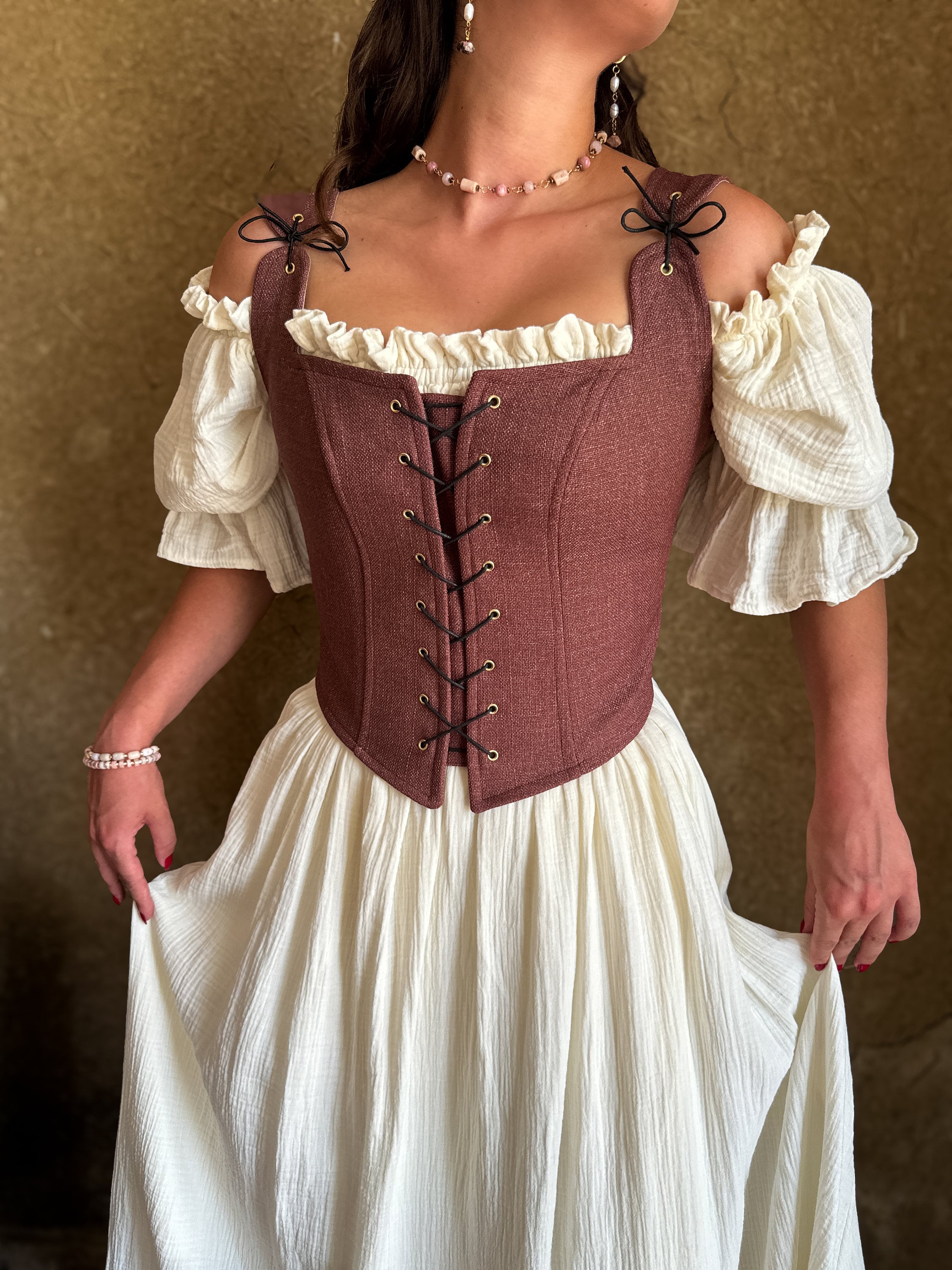 Lijfje linnen renaissancekorset: boerenkostuum - Etsy België, image size:2250x3000