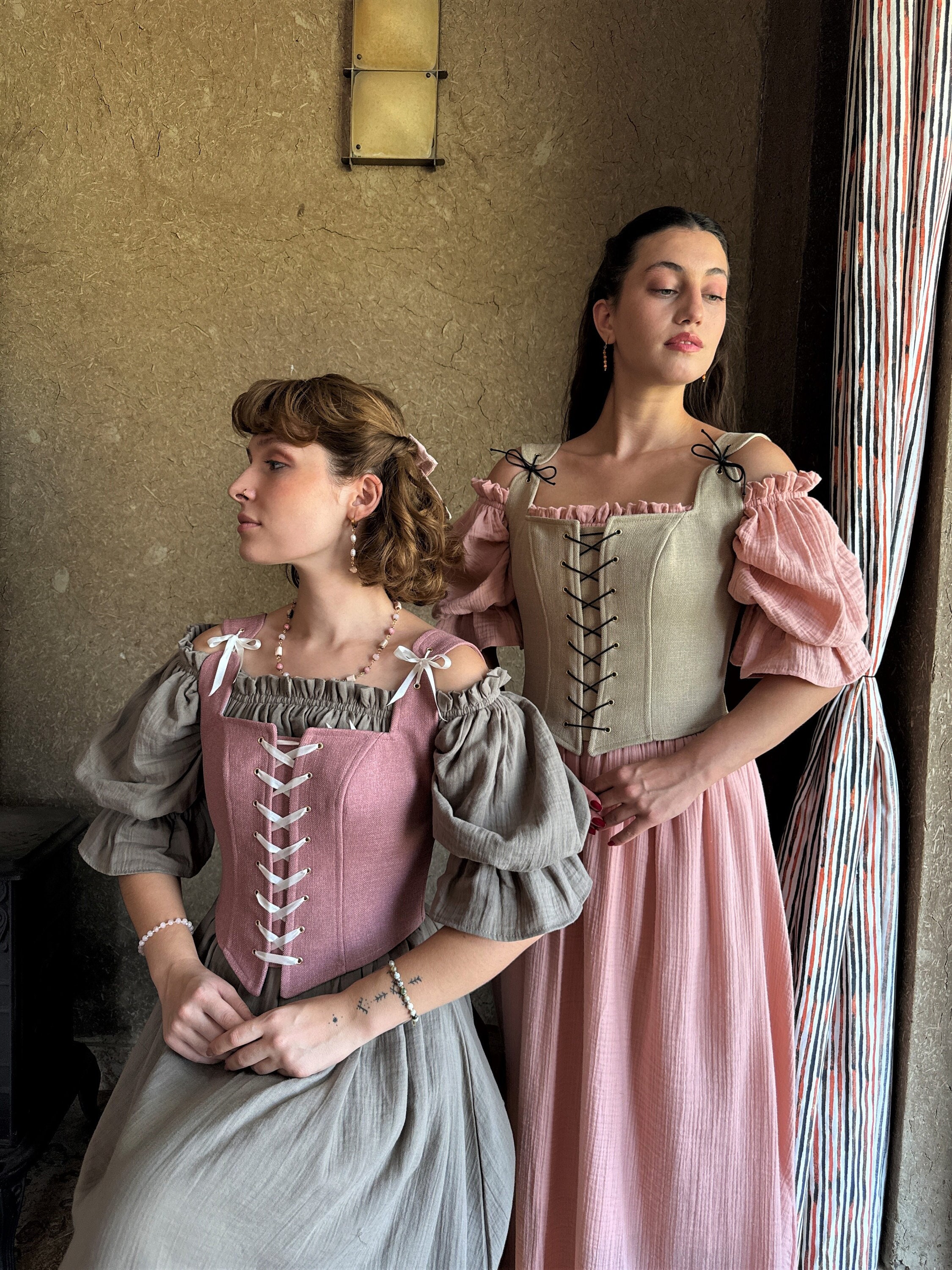 Lijfje linnen renaissancekorset: boerenkostuum - Etsy België, image size:2250x3000