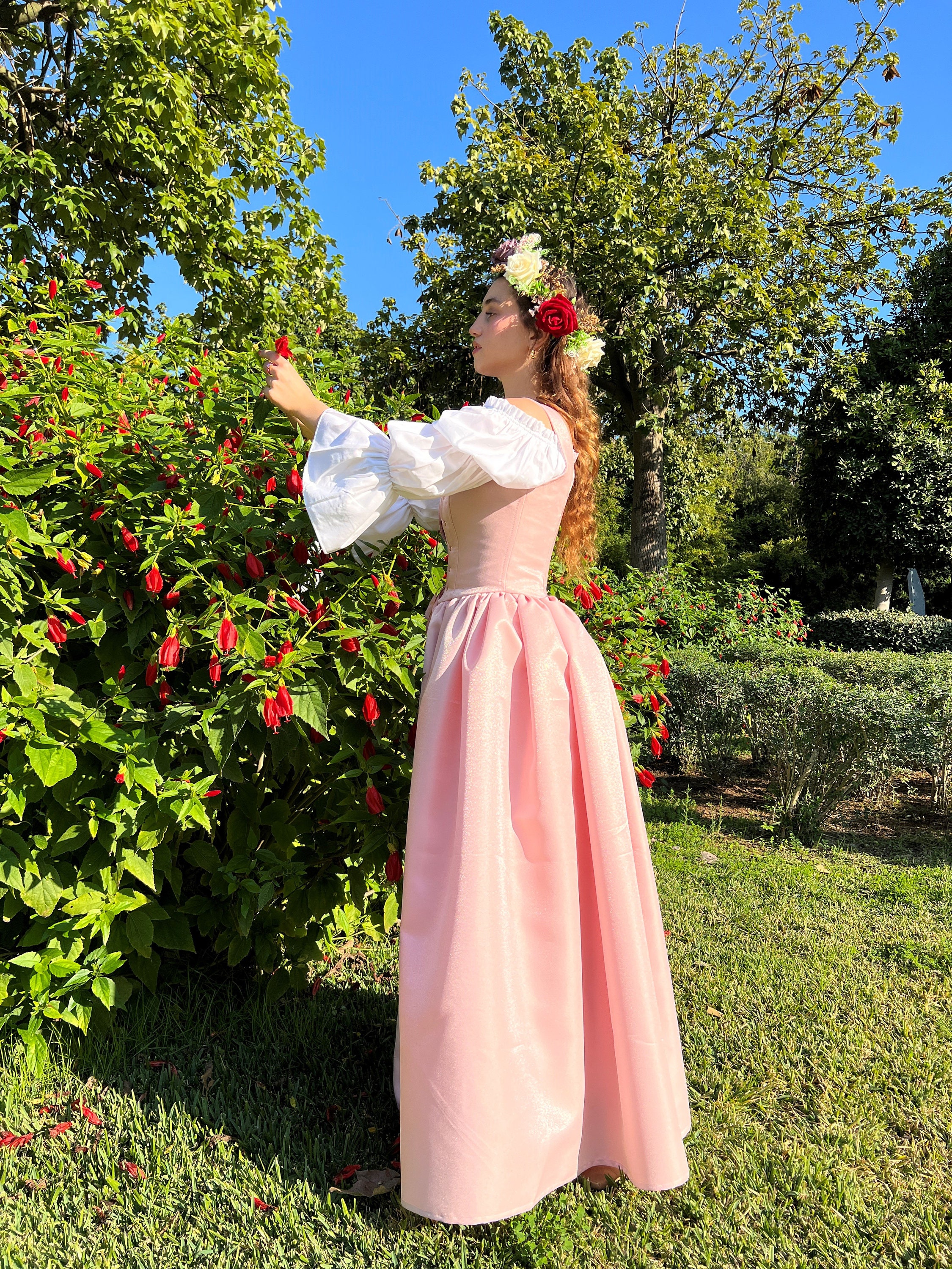 medieval dress with corset for sale Medieval Wedding Gown, Elvish Dress, Renaissance Gown, Pre-raphaelite, Corset, Medieval Dress, Renaissance Dress"clarissa"