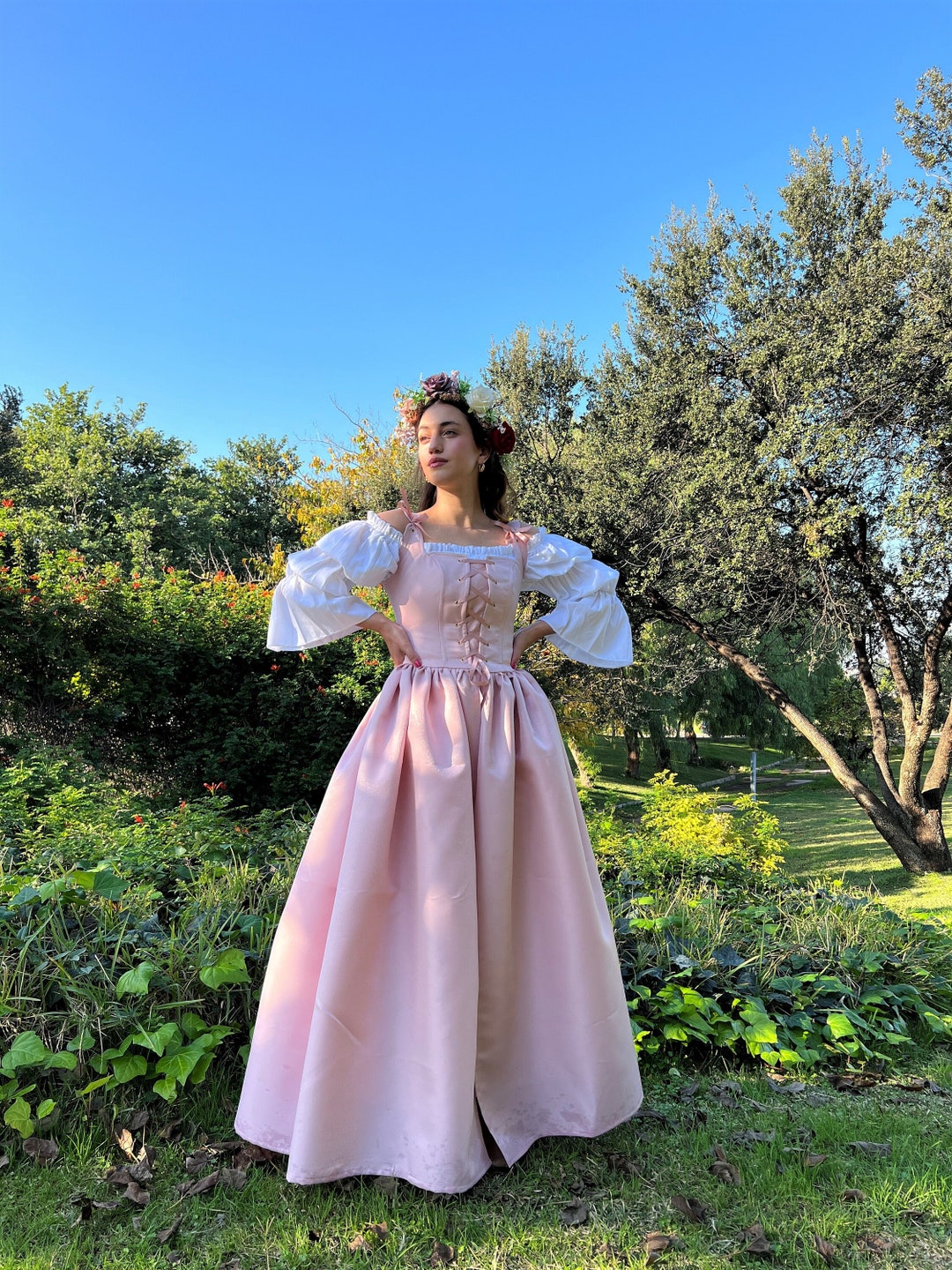open lace back dress Blush Corset Lace Princess Dress main image 1