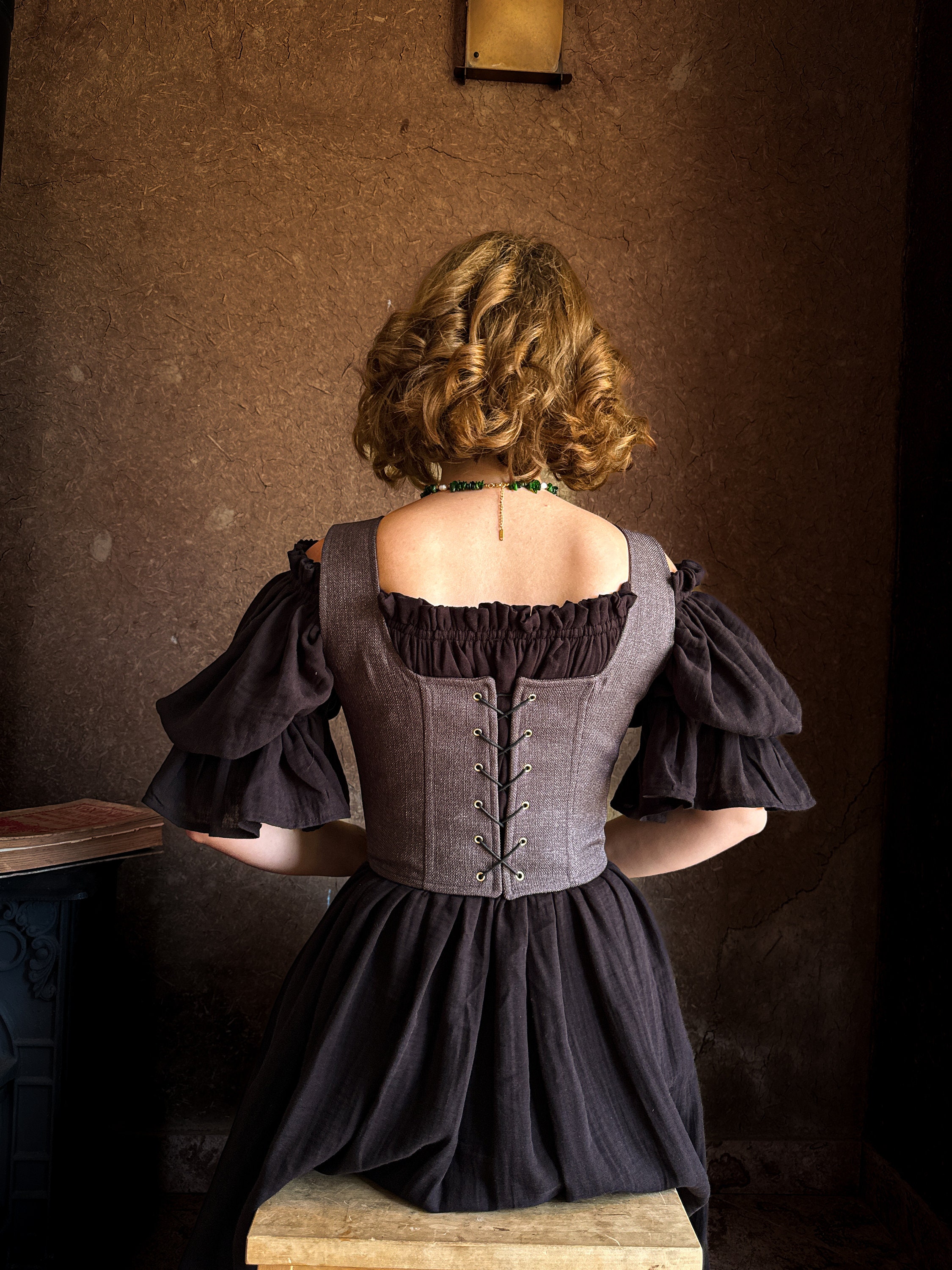 Lijfje linnen renaissancekorset: boerenkostuum - Etsy België, image size:2250x3000