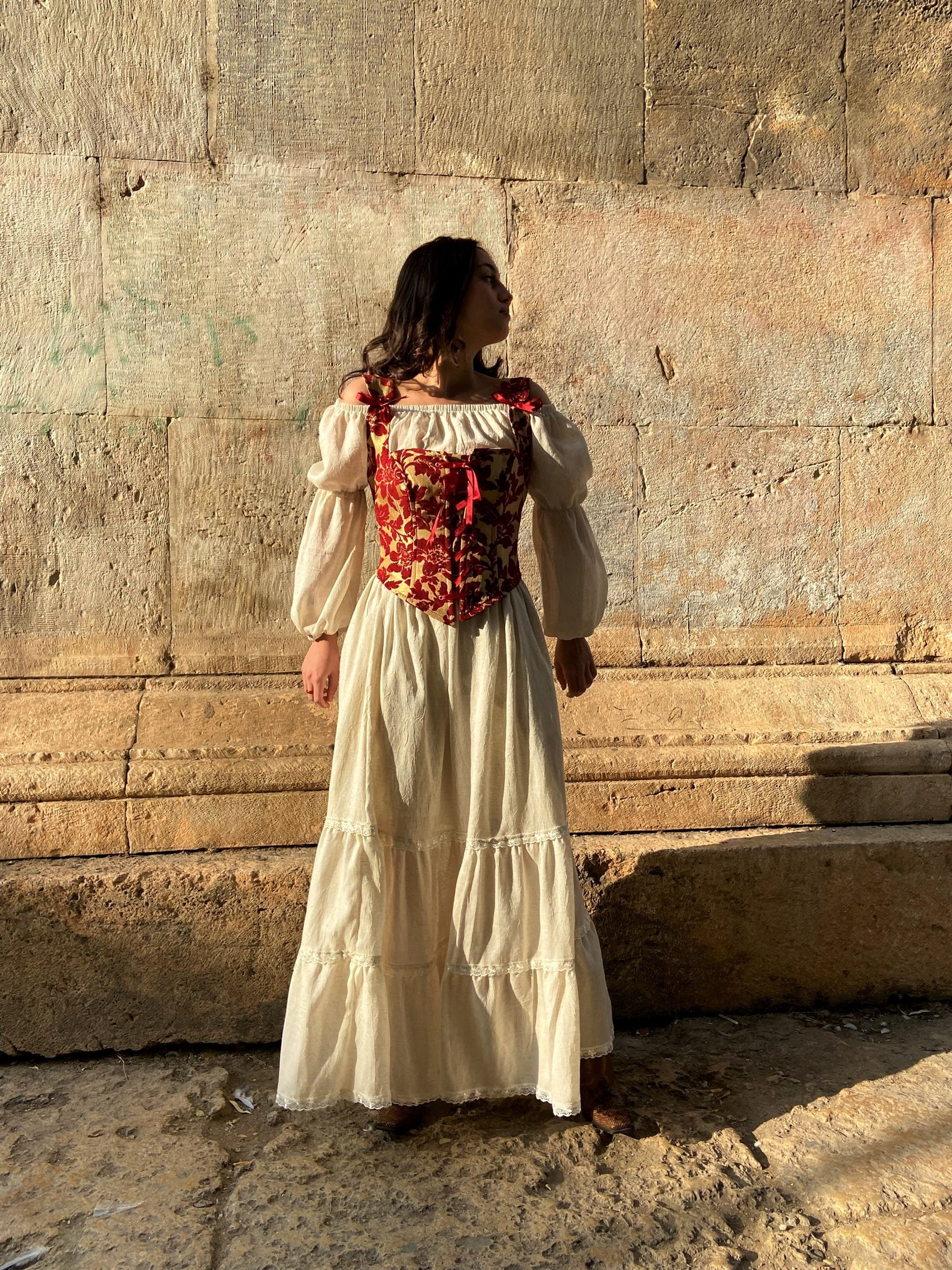 Corsetto Vintage in Pizzo Di Seta