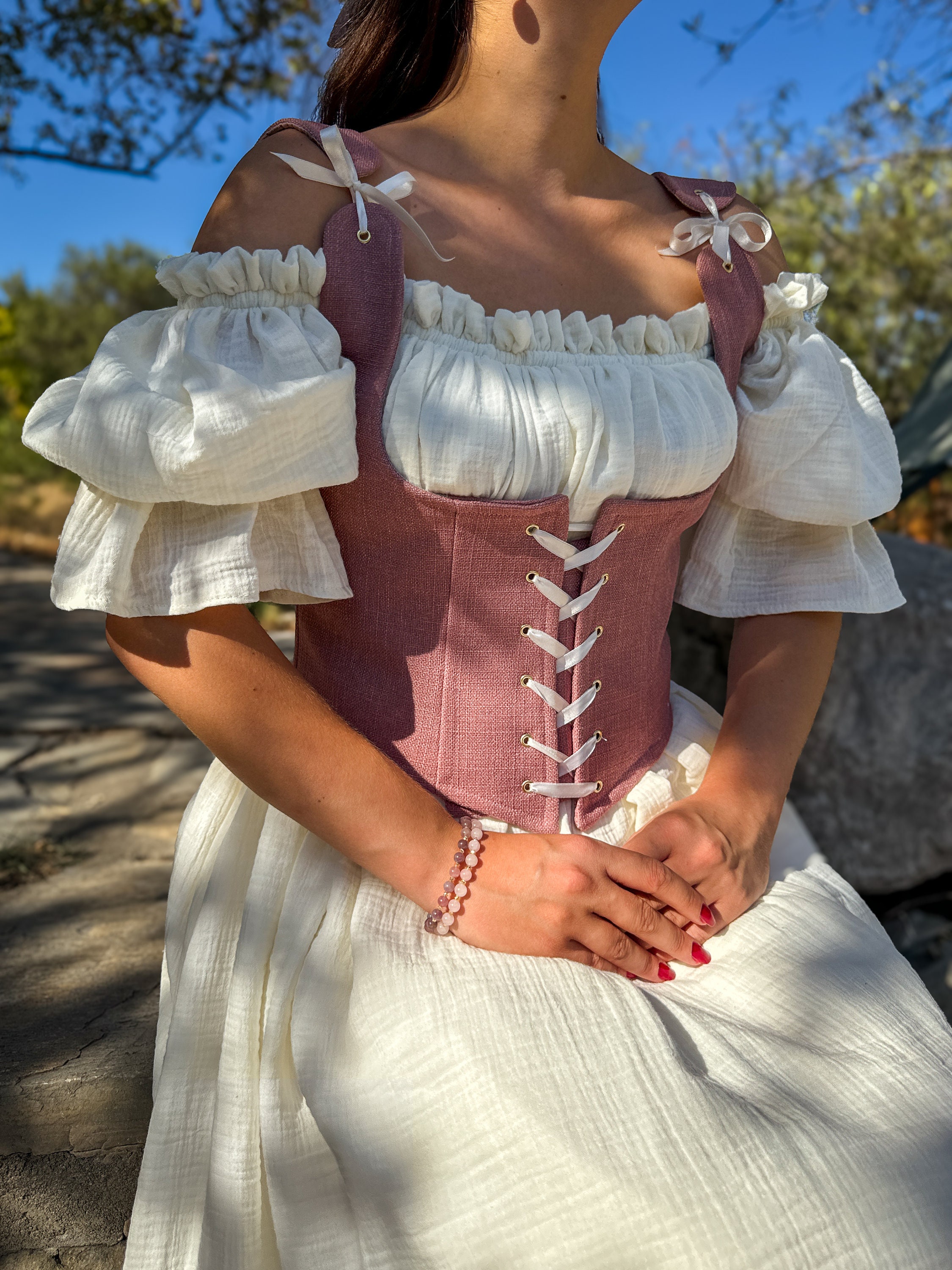 Lijfje linnen renaissancekorset: boerenkostuum - Etsy België, image size:2250x3000